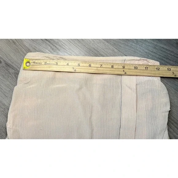 Acne Studios Textured Ruched Crepon Midi Skirt Beige High Waisted Side Slit - Picture 9 of 11